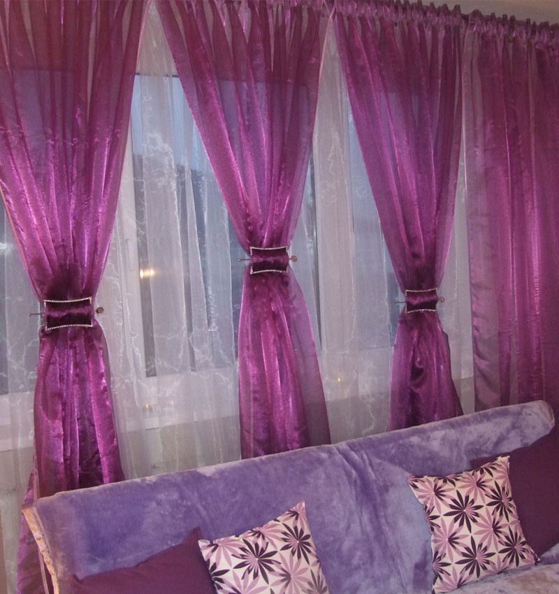 Záclona strihaná organza