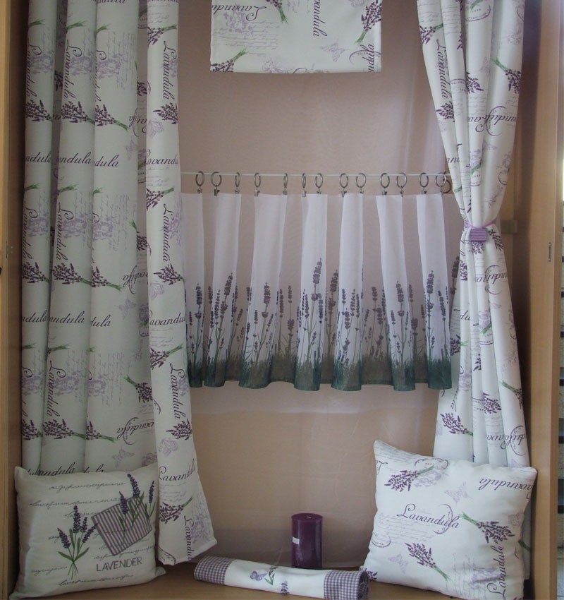 Záves strihaný bavlnený-Levandula